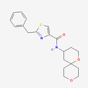 molecular formula C20H24N2O3S B5575931 2-benzyl-N-1,9-dioxaspiro[5.5]undec-4-yl-1,3-thiazole-4-carboxamide 