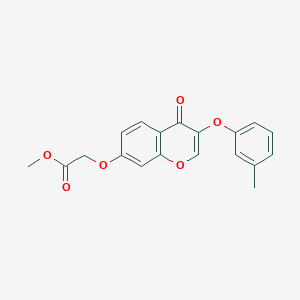 molecular formula C19H16O6 B5575944 METHYL 2-{[3-(3-METHYLPHENOXY)-4-OXO-4H-CHROMEN-7-YL]OXY}ACETATE 