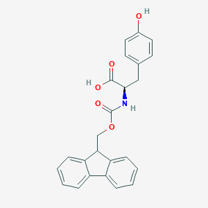 molecular formula C24H21NO5 B557602 (((9H-Fluoren-9-yl)methoxy)carbonyl)-D-tyrosine CAS No. 112883-29-1