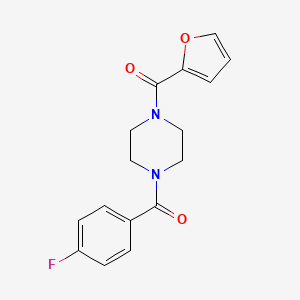 molecular formula C16H15FN2O3 B5576033 (4-Fluorophenyl)-[4-(furan-2-carbonyl)piperazin-1-yl]methanone 