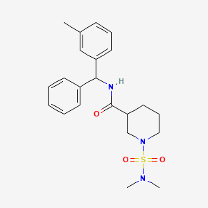 molecular formula C22H29N3O3S B5576077 1-[(dimethylamino)sulfonyl]-N-[(3-methylphenyl)(phenyl)methyl]-3-piperidinecarboxamide 
