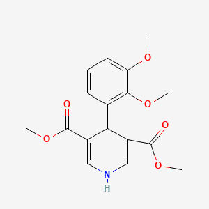 molecular formula C17H19NO6 B5576113 Dimethyl 4-(2,3-dimethoxyphenyl)-1,4-dihydropyridine-3,5-dicarboxylate CAS No. 6367-50-6