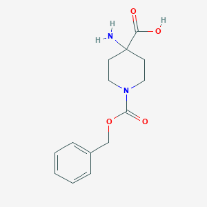 molecular formula C14H18N2O4 B055762 4-Amino-1-Cbz-piperidine-4-carboxylic acid CAS No. 115655-41-9