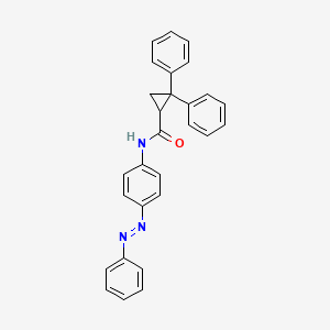 molecular formula C28H23N3O B5576214 2,2-diphenyl-N-[4-(phenyldiazenyl)phenyl]cyclopropanecarboxamide 