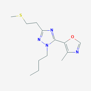 molecular formula C13H20N4OS B5576238 1-butyl-5-(4-methyl-1,3-oxazol-5-yl)-3-[2-(methylthio)ethyl]-1H-1,2,4-triazole 