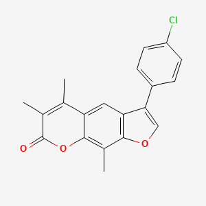 molecular formula C20H15ClO3 B5576359 3-(4-chlorophenyl)-5,6,9-trimethyl-7H-furo[3,2-g]chromen-7-one 
