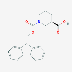 molecular formula C21H21NO4 B557636 (r)-1-Fmoc-piperidine-3-carboxylic acid CAS No. 193693-67-3