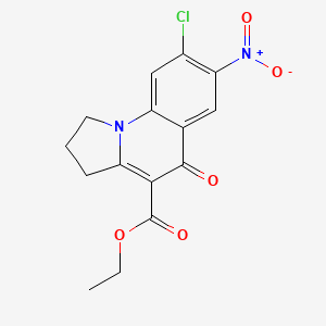 molecular formula C15H13ClN2O5 B5576381 ethyl 8-chloro-7-nitro-5-oxo-1,2,3,5-tetrahydropyrrolo[1,2-a]quinoline-4-carboxylate 