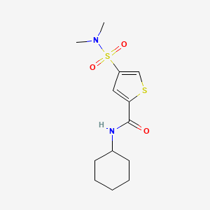 molecular formula C13H20N2O3S2 B5576395 N-cyclohexyl-4-[(dimethylamino)sulfonyl]-2-thiophenecarboxamide 