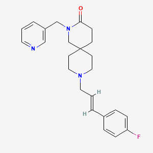 molecular formula C24H28FN3O B5576452 9-[(2E)-3-(4-fluorophenyl)prop-2-en-1-yl]-2-(pyridin-3-ylmethyl)-2,9-diazaspiro[5.5]undecan-3-one 