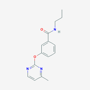 molecular formula C15H17N3O2 B5576542 3-[(4-methyl-2-pyrimidinyl)oxy]-N-propylbenzamide 
