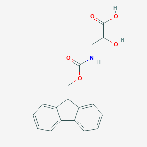 molecular formula C18H17NO5 B557657 3-((((9H-Fluoren-9-yl)methoxy)carbonyl)amino)-2-hydroxypropanoic acid CAS No. 161125-36-6