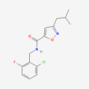 molecular formula C15H16ClFN2O2 B5576573 N-(2-chloro-6-fluorobenzyl)-3-isobutyl-5-isoxazolecarboxamide 