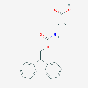 molecular formula C19H19NO4 B557661 3-((((9H-Fluoren-9-yl)methoxy)carbonyl)amino)-2-methylpropanoic acid CAS No. 186320-19-4