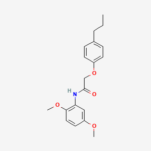 molecular formula C19H23NO4 B5576634 N-(2,5-dimethoxyphenyl)-2-(4-propylphenoxy)acetamide 