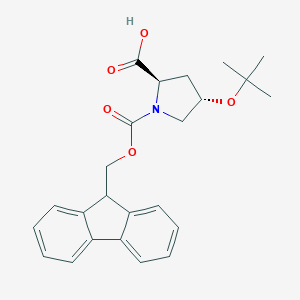 molecular formula C24H27NO5 B557664 (2S,4S)-4-(叔丁氧基)-1-[(9H-芴-9-基甲氧羰基)]吡咯烷-2-羧酸 CAS No. 464193-92-8