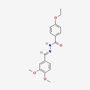 molecular formula C18H20N2O4 B5576650 N'-(3,4-dimethoxybenzylidene)-4-ethoxybenzohydrazide 