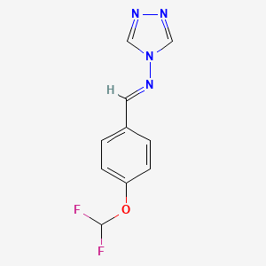 molecular formula C10H8F2N4O B5576744 N-[4-(difluoromethoxy)benzylidene]-4H-1,2,4-triazol-4-amine 