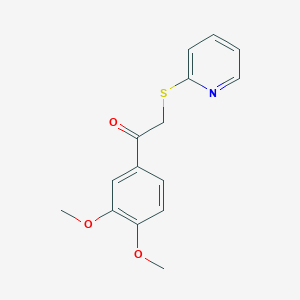 molecular formula C15H15NO3S B5576748 1-(3,4-dimethoxyphenyl)-2-pyridin-2-ylsulfanylethanone 