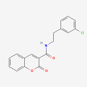 molecular formula C18H14ClNO3 B5576765 N-[2-(3-chlorophenyl)ethyl]-2-oxo-2H-chromene-3-carboxamide 