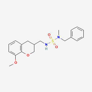 molecular formula C19H24N2O4S B5576775 N-benzyl-N'-[(8-methoxy-3,4-dihydro-2H-chromen-3-yl)methyl]-N-methylsulfamide 