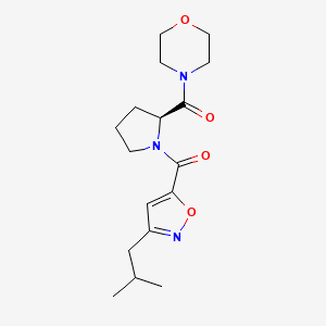 molecular formula C17H25N3O4 B5576785 4-{1-[(3-isobutyl-5-isoxazolyl)carbonyl]-L-prolyl}morpholine 