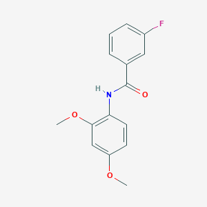 molecular formula C15H14FNO3 B5576791 N-(2,4-dimethoxyphenyl)-3-fluorobenzamide 
