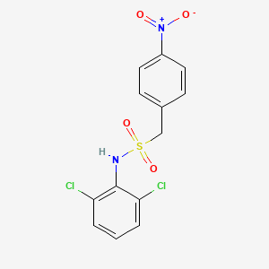 molecular formula C13H10Cl2N2O4S B5576798 N-(2,6-dichlorophenyl)-1-(4-nitrophenyl)methanesulfonamide 