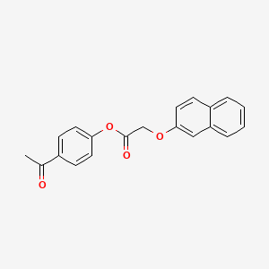 molecular formula C20H16O4 B5576821 4-Acetylphenyl (naphthalen-2-yloxy)acetate 