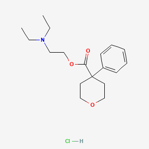 molecular formula C18H28ClNO3 B5576831 2-(diethylamino)ethyl 4-phenyloxane-4-carboxylate;hydrochloride 