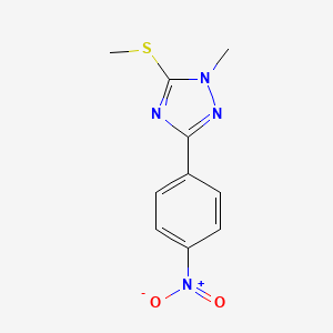 molecular formula C10H10N4O2S B5576833 1-methyl-5-(methylthio)-3-(4-nitrophenyl)-1H-1,2,4-triazole 