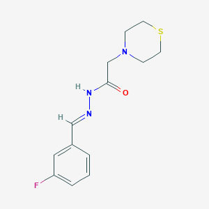 molecular formula C13H16FN3OS B5576846 N-[(E)-(3-fluorophenyl)methylideneamino]-2-thiomorpholin-4-ylacetamide 