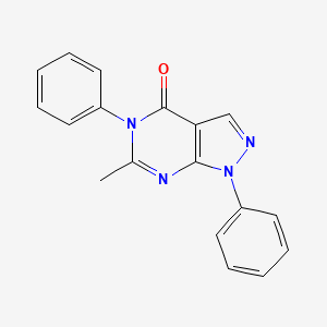 molecular formula C18H14N4O B5576876 6-methyl-1,5-diphenylpyrazolo[3,4-d]pyrimidin-4-one 