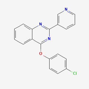 molecular formula C19H12ClN3O B5576877 4-(4-Chlorophenoxy)-2-(pyridin-3-yl)quinazoline 