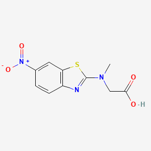 molecular formula C10H9N3O4S B5576887 N-methyl-N-(6-nitro-1,3-benzothiazol-2-yl)glycine 