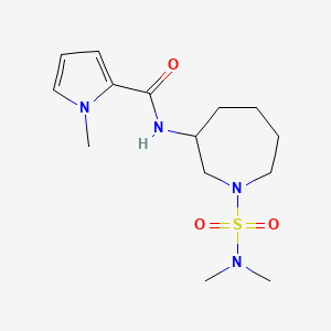 molecular formula C14H24N4O3S B5576917 N-{1-[(dimethylamino)sulfonyl]azepan-3-yl}-1-methyl-1H-pyrrole-2-carboxamide 