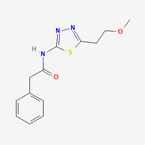 molecular formula C13H15N3O2S B5576969 N-[5-(2-methoxyethyl)-1,3,4-thiadiazol-2-yl]-2-phenylacetamide CAS No. 5551-57-5
