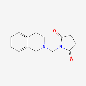 molecular formula C14H16N2O2 B5577066 Succinimide, N-((3,4-dihydro-2(1H)-isoquinolyl)methyl)- CAS No. 83095-06-1