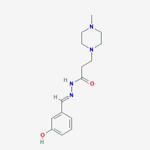 molecular formula C15H22N4O2 B5577113 N'-(3-hydroxybenzylidene)-3-(4-methyl-1-piperazinyl)propanohydrazide 