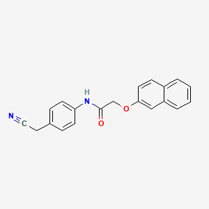 molecular formula C20H16N2O2 B5577132 N-[4-(cyanomethyl)phenyl]-2-(naphthalen-2-yloxy)acetamide 