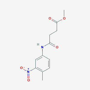 molecular formula C12H14N2O5 B5577134 methyl 4-[(4-methyl-3-nitrophenyl)amino]-4-oxobutanoate 