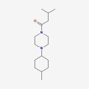 molecular formula C16H30N2O B5577141 3-Methyl-1-[4-(4-methylcyclohexyl)piperazin-1-yl]butan-1-one 