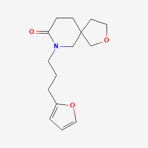 molecular formula C15H21NO3 B5577163 7-[3-(2-furyl)propyl]-2-oxa-7-azaspiro[4.5]decan-8-one 