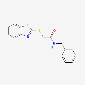 molecular formula C16H14N2OS2 B5577191 2-(1,3-benzothiazol-2-ylsulfanyl)-N-benzylacetamide 