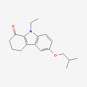 molecular formula C18H23NO2 B5577196 9-ETHYL-6-(2-METHYLPROPOXY)-2,3,4,9-TETRAHYDRO-1H-CARBAZOL-1-ONE 
