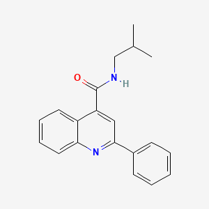 molecular formula C20H20N2O B5577210 N-(2-methylpropyl)-2-phenylquinoline-4-carboxamide 