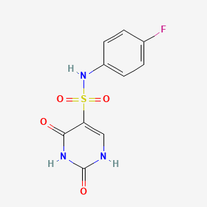 molecular formula C10H8FN3O4S B5577217 N-(4-fluorophenyl)-2-hydroxy-6-oxo-1,6-dihydropyrimidine-5-sulfonamide 