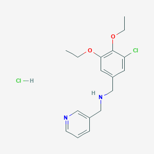 molecular formula C17H22Cl2N2O2 B5577404 N-[(3-chloro-4,5-diethoxyphenyl)methyl]-1-pyridin-3-ylmethanamine;hydrochloride 