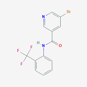 molecular formula C13H8BrF3N2O B5577443 5-bromo-N-[2-(trifluoromethyl)phenyl]pyridine-3-carboxamide 