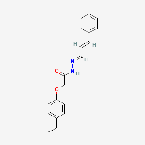 molecular formula C19H20N2O2 B5577474 2-(4-ethylphenoxy)-N-[(E)-[(E)-3-phenylprop-2-enylidene]amino]acetamide 